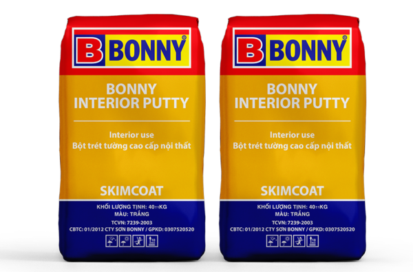 BỘT TRÉT CAO CẤP BONNY DÙNG CHO TRONG NHÀ