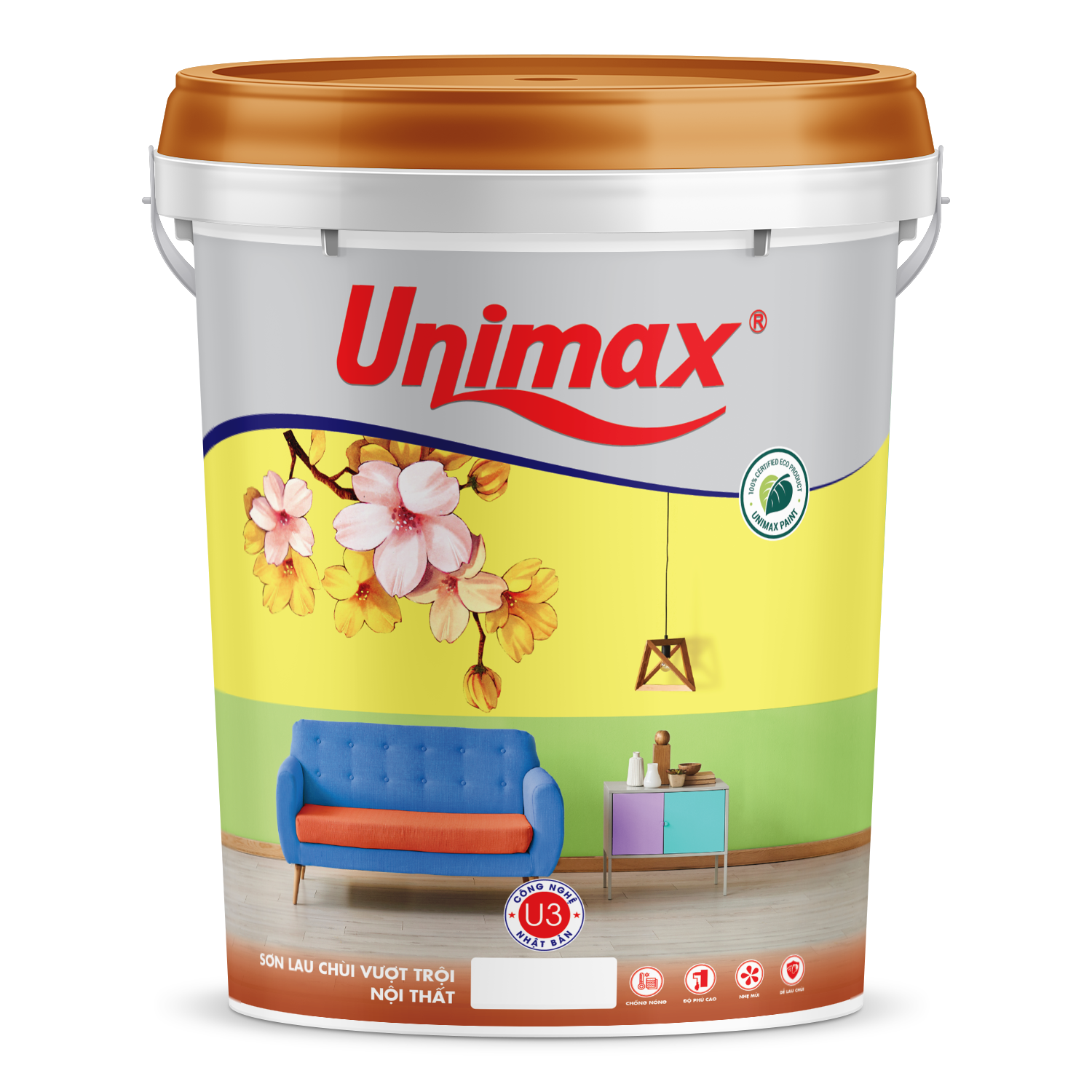 SƠN NỘI THẤT LAU CHÙI VƯỢT TRỘI U3 UNIMAX 18 LÍT